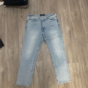 Abercrombie light wash straight fit jeans